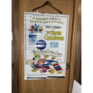 MOVIE POSTER: Three Caballeros Original One Sheet Movie Poster 1977 DISNEY(71)‎